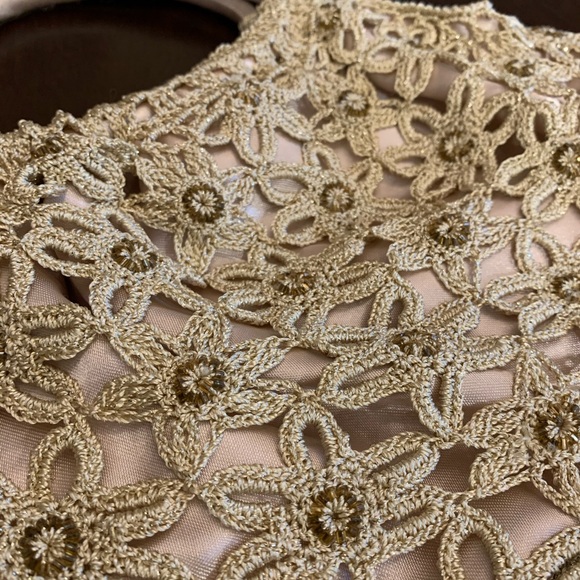 Small Bohemian Festival Crochet Creme Bag - Picture 2 of 4